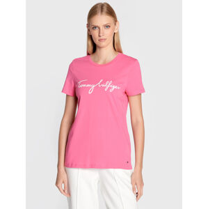 Tommy Hilfiger dámské růžové tričko - M (TPQ)